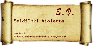 Salánki Violetta névjegykártya